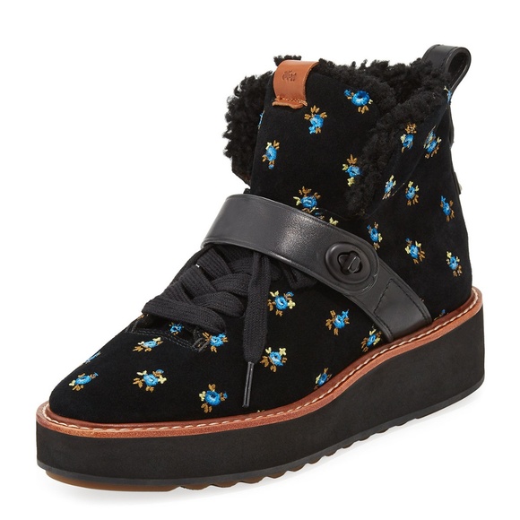 coach floral boots